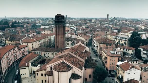 Letecký pohled na Treviso, Itálie — Stock video