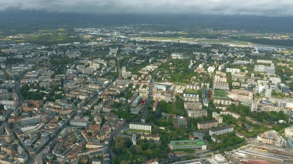 Luftaufnahme des Flughafens Genf, Schweiz — Stockfoto