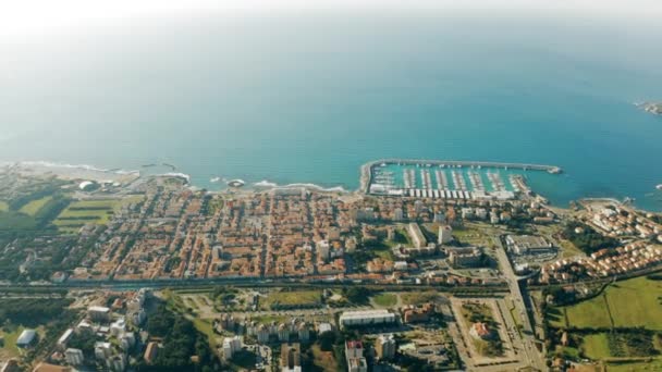 Fotografia aérea da zona costeira de Rosignano Solvay, Itália — Vídeo de Stock