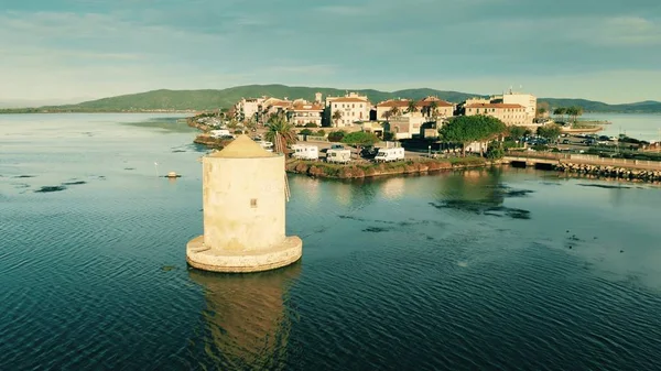 Vue aérienne de la ville d'Orbetello. Toscane, Italie — Photo