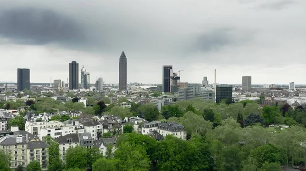Foto aerea della città di Francoforte sul Meno, Germania — Foto Stock
