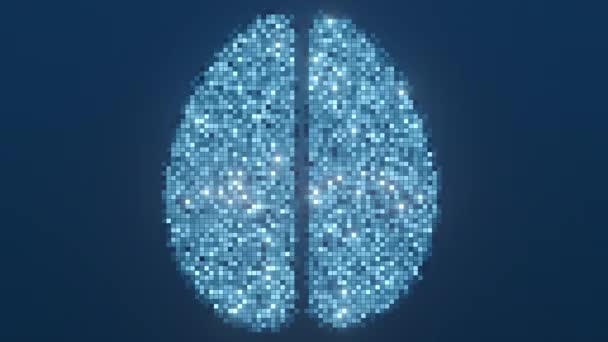 Сканирую человеческий мозг. Концептуальный цикл движения фона — стоковое видео