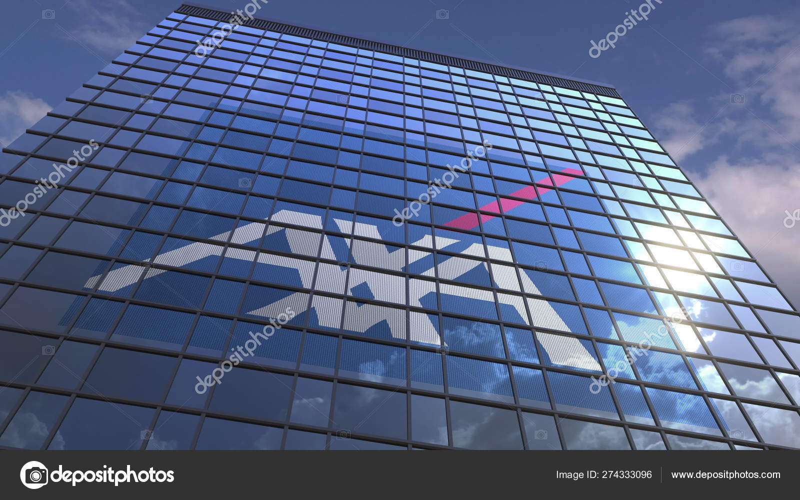 Onvoorziene omstandigheden Moreel reguleren Logo of AXA on a media facade with reflecting cloudy sky, editorial 3D  rendering – Stock Editorial Photo © alexeynovikov #274333096