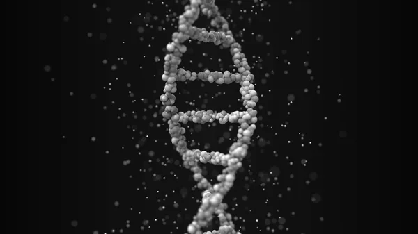 Μοντέλο μορίου του γκρι DNA. απόδοση 3D — Φωτογραφία Αρχείου