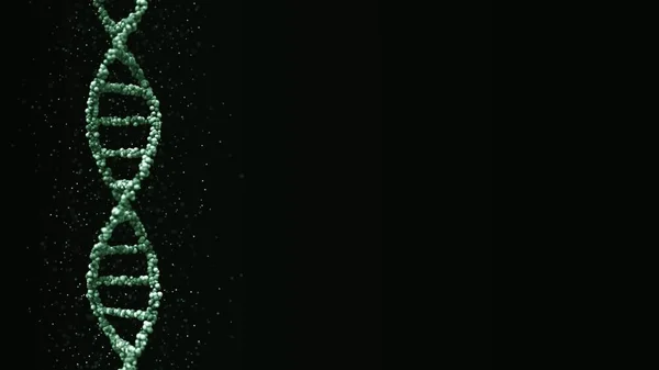 Green DNA molecule model, 3D rendering — Stock Photo, Image