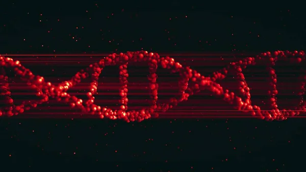 레드 DNA 분자 모델, 3D 렌더링 — 스톡 사진