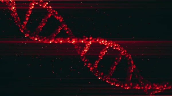 赤DNA分子モデル、3Dレンダリング — ストック写真