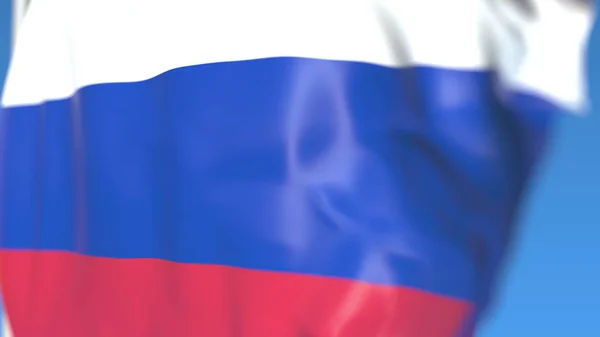 Waving national flag of Russia close-up, 3D rendering — Stock Photo, Image