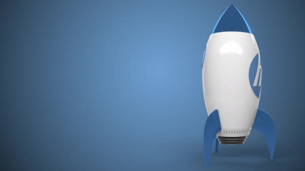 HP logo a rakéta makettet. A szerkesztőségi konceptuális siker kapcsolódó animáció — Stock videók