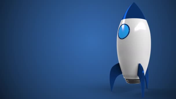 Logo di DANONE su un razzo giocattolo. Animazione concettuale editoriale di successo — Video Stock