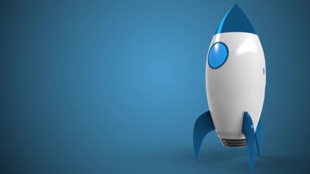 Логотип CISCO на игрушечной ракете. Редакционная концептуальная анимация успеха — стоковое видео