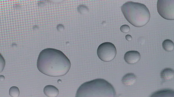 Water drops on LCD screen, macro shot — Stock Photo, Image