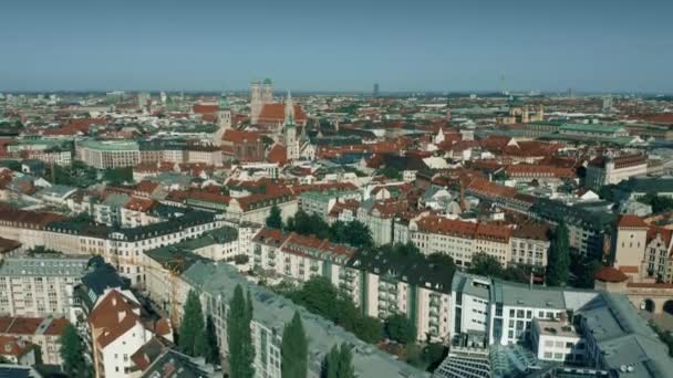 Vue aérienne de la ville de Munich, Allemagne — Video