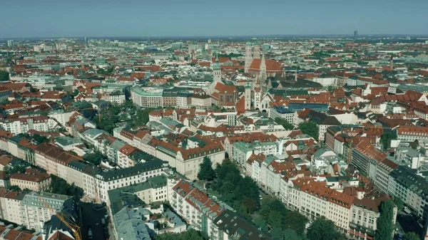 Flygfoto av Münchens historiska centrum, Tyskland — Stockfoto