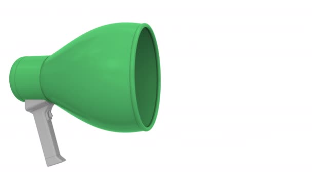 Loudspeaker and flag of Saudi Arabia on the speech bubble. Language or national statement related conceptual 3D animation — Stock Video