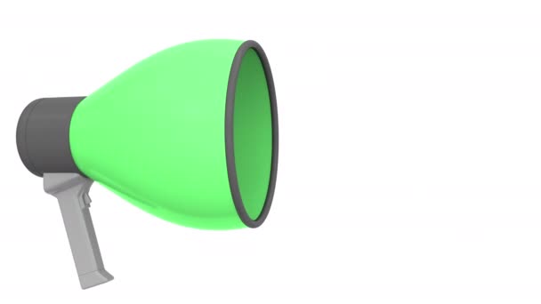 Loudspeaker and flag of Tanzania on the speech balloon. Language or national statement related conceptual 3D animation — Stock Video