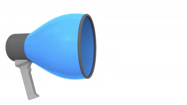 讲演气球上的扩音器和爱沙尼亚国旗。 语言或国家声明相关概念3D动画 — 图库视频影像