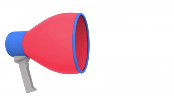 Megafon und Flagge Ecuadors auf dem Sprechballon. Sprache oder nationale Aussage im Zusammenhang mit konzeptioneller 3D-Animation — Stockvideo