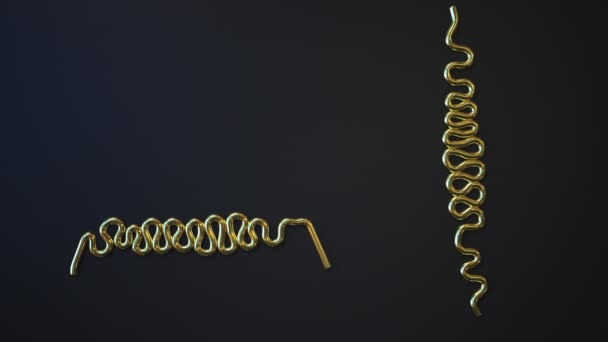 Sinal de dólar australiano feito com fio de ouro, animação 3D — Vídeo de Stock
