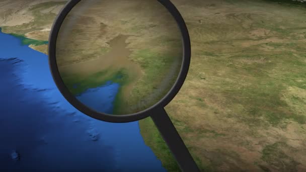Mumbai Stadt auf der Karte, 3D-Darstellung — Stockvideo