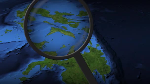 Місто Себу знаходиться на карті, 3d рендеринг — стокове відео