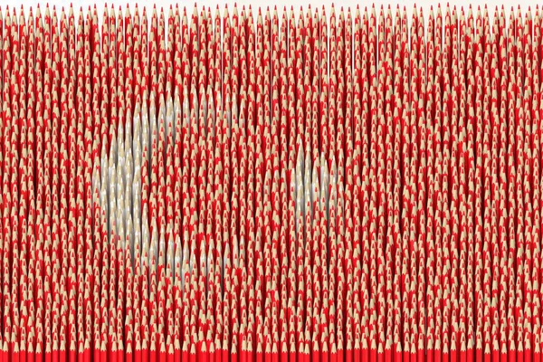 National flag of Turkey made with color pencils. Creativity related 3D rendering — Stock Photo, Image