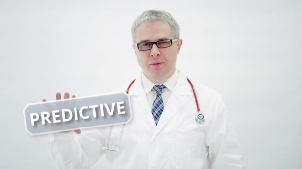 의사들의 손에 직접적 인 건강 진단 문자 — 비디오