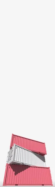 Грузовые контейнеры составляют флаг Австрии на белом фоне, 3D рендеринг — стоковое фото