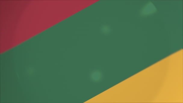 Widok z góry na płytę z flagą Litwy, kuchnia narodowa animacja konceptualna — Wideo stockowe