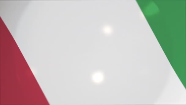 Nationalflagge von Italien auf dem Teller konzeptionelle 3D-Animation — Stockvideo