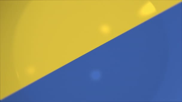 Vista de cima para baixo da placa com bandeira da Ucrânia, cozinha nacional animação conceitual — Vídeo de Stock