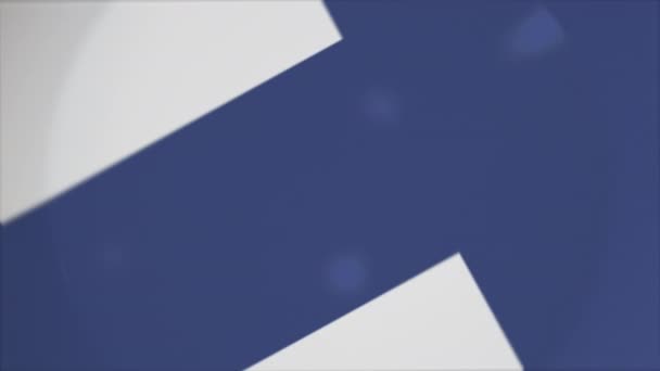 Placa com bandeira da Finlândia na mesa, cozinha nacional conceitual 3d animação — Vídeo de Stock