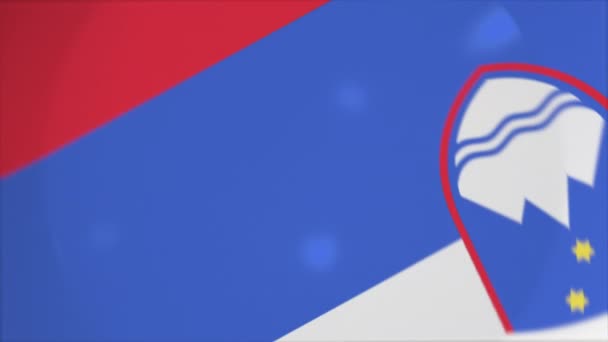 Bandeira da Eslovénia na placa conceitual 3d animação — Vídeo de Stock
