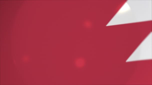 Bandera de Bahréin en la placa de animación conceptual 3d — Vídeo de stock
