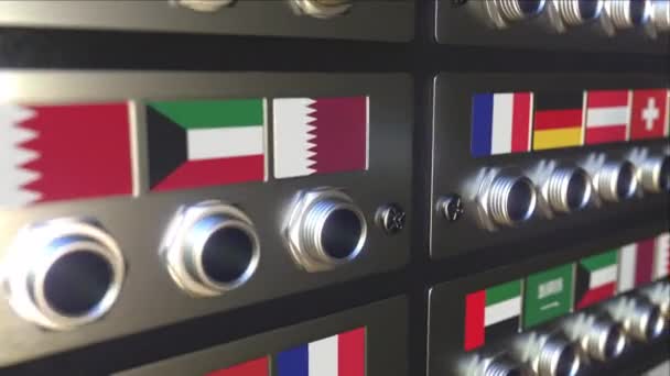 Conector com bandeira da Áustria. Animação 3d conceitual — Vídeo de Stock