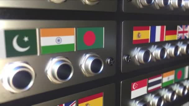 Conector con bandera de Alemania. Animación 3D conceptual — Vídeos de Stock