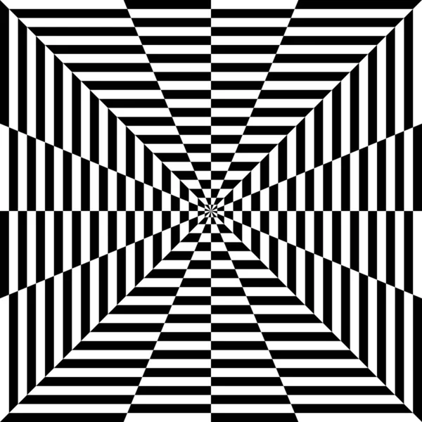 Die Klassische Optische Täuschung Abwechselnder Schwarzer Und Weißer Streifen Kann — Stockvektor