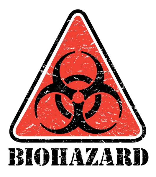 Biologischer Abfall Und Infektionskrankheiten Symbol Mit Grunge Effekt lizenzfreie Stockvektoren