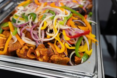 Tray of Stewed meats in Chaffing dish