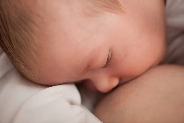 Allattamento Seno Bambino Mesi Allattato Seno — Foto Stock