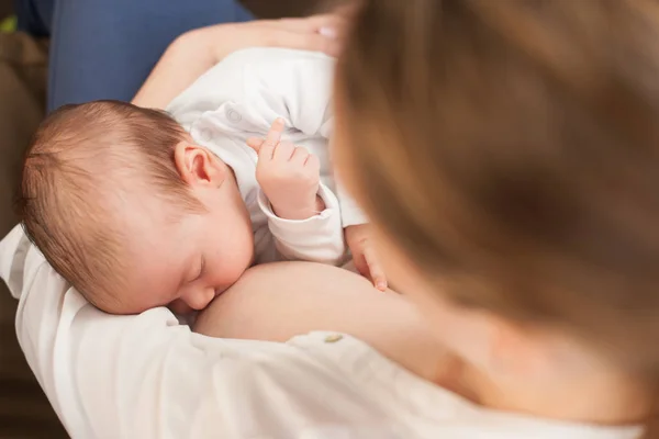 Allattamento Seno Bambino Mesi Allattato Seno — Foto Stock