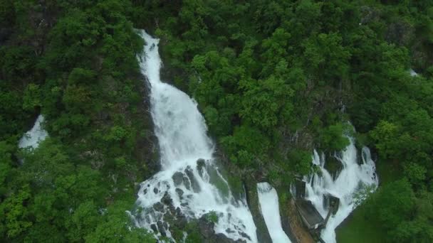 Vista Aérea Fuente Del Río Hubelj Después Tormenta Las Fuertes — Vídeos de Stock