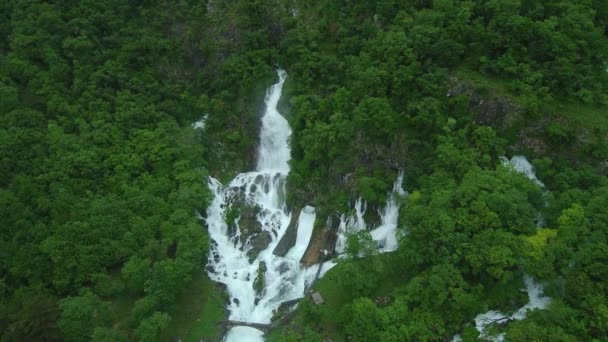 Vista Aérea Fuente Del Río Hubelj Después Tormenta Las Fuertes — Vídeo de stock