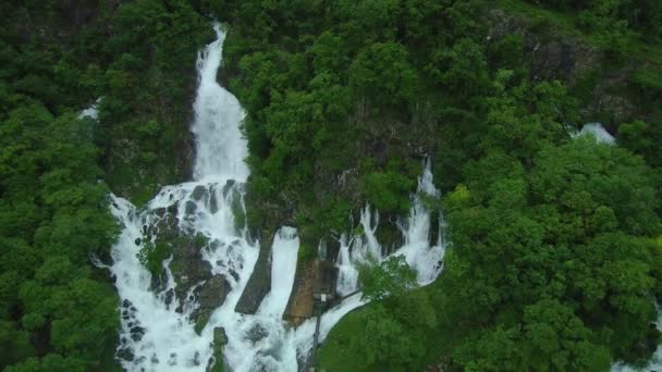 Vista Aérea Fuente Del Río Hubelj Después Tormenta Las Fuertes — Vídeos de Stock