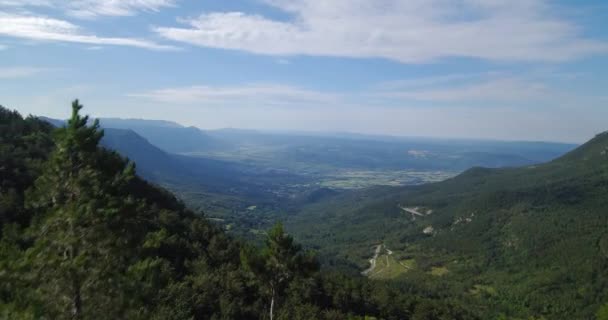 Вид Высоты Горного Массива Гора Долины Випавы — стоковое видео