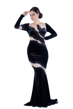 Beyaz arka planda kadın moda