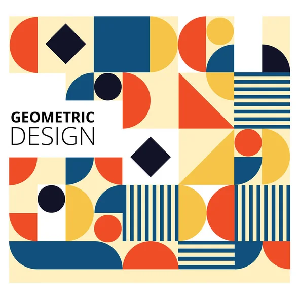 Desain Latar Belakang Geometrik Modern Bagi Poster Banner Atau Templat - Stok Vektor