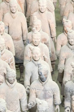 Xian, Çin 24 Mayıs 2018 Chinas ilk İmparator Xian Türbesi Terracotta Army savaşçılar. UNESCO Dünya Mirası sit alanı.