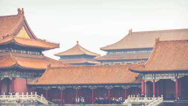 Antik mimari saray karmaşık yasak şehir, Beijing, Çin.