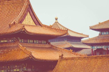 Antik mimari saray karmaşık yasak şehir, Beijing, Çin.